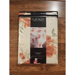 Open Box LAUREN RALPH LAUREN Autumn Floral Tablecloth 60x120 100% Cotton